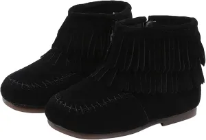 12M-6T Boots For Kids Baby Girls Infant Winter Fringe Tassel Ankle Boots Snow Boots Warm Shoes Non-Slip Booties
