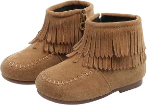 12M-6T Boots For Kids Baby Girls Infant Winter Fringe Tassel Ankle Boots Snow Boots Warm Shoes Non-Slip Booties