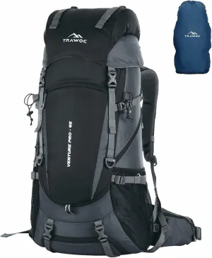 65L Travel Backpack for Outdoor Sport Camp Hiking Trekking Bag Camping Rucksack HK011 1 Year Warranty (Grey) 