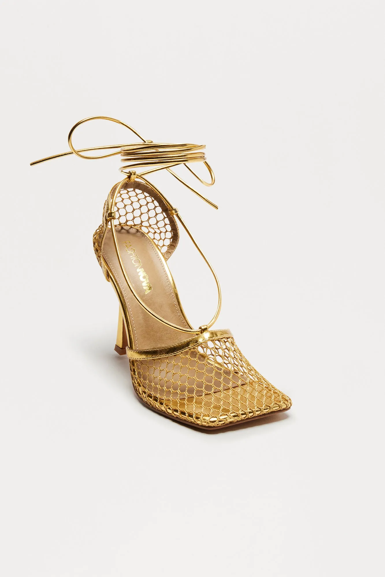 Always Remember Me Mesh Pumps - Gold