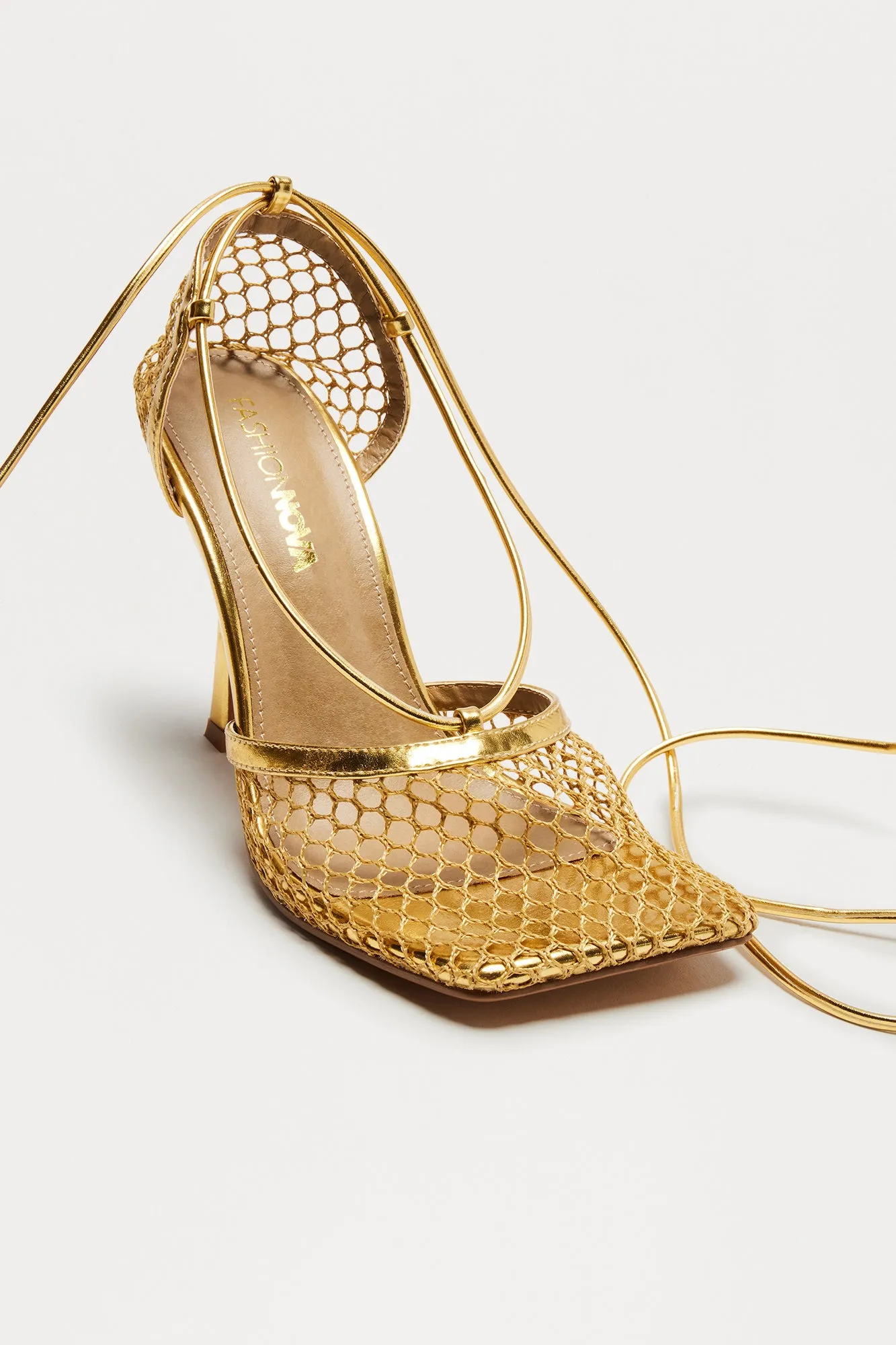 Always Remember Me Mesh Pumps - Gold
