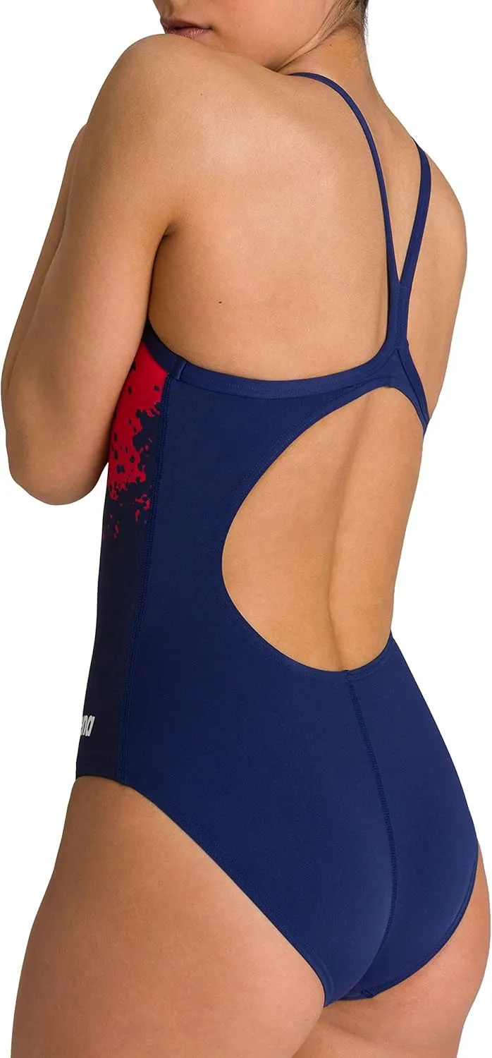 ARENA Women's Spraypaint Light Drop Back MaxLife One Piece Swimsuit