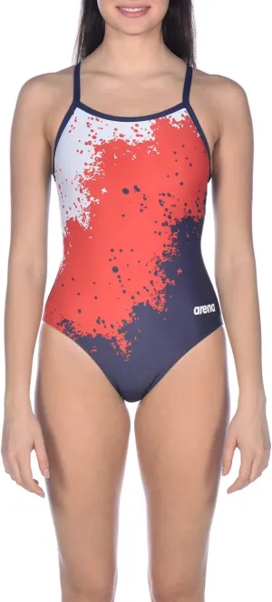 ARENA Women's Spraypaint Light Drop Back MaxLife One Piece Swimsuit