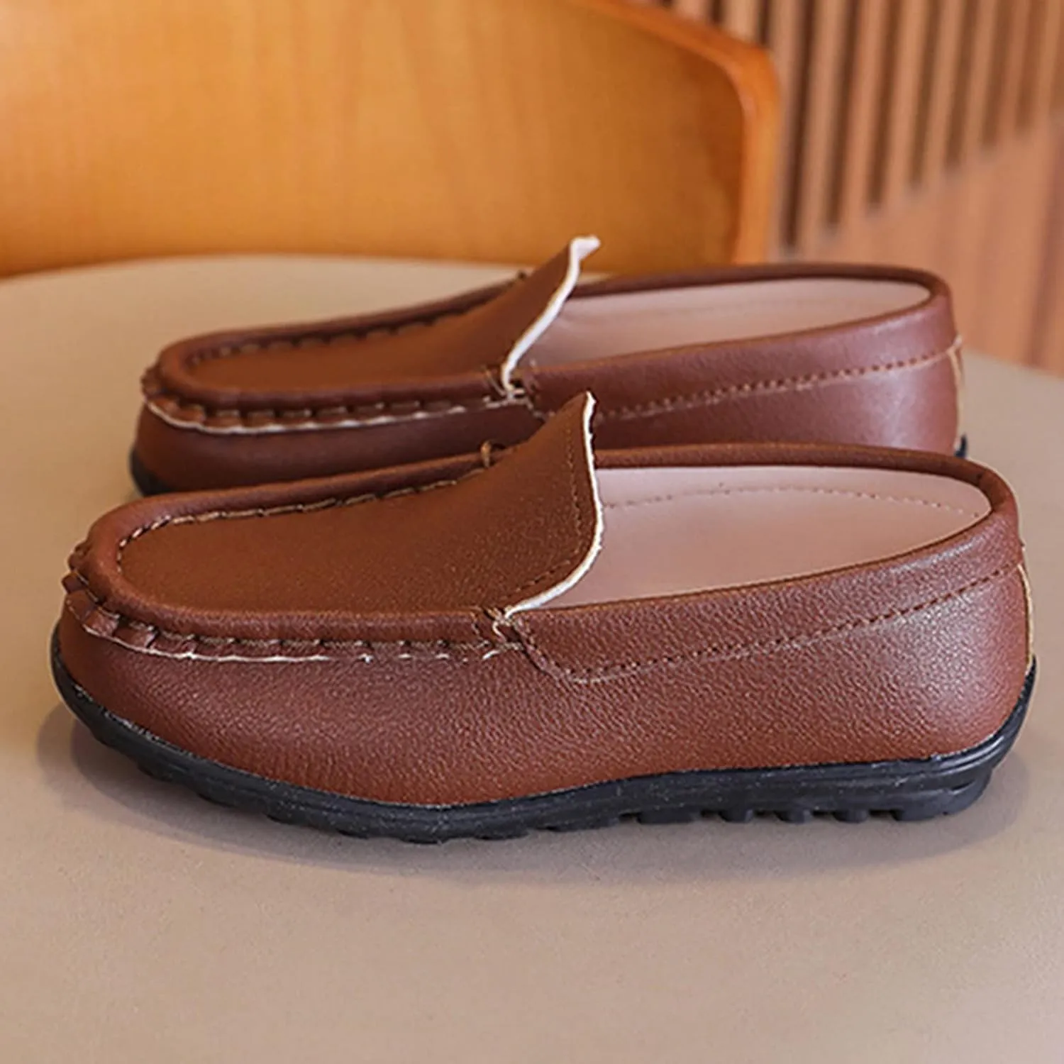 Autumn Children Boy Casual Shoes Flat Bottom Soft Non Slip Slip On Dress Shoes Comfortable Shoes for Boys Size 5 Youth