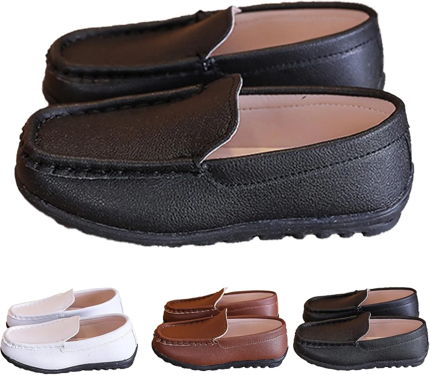 Autumn Children Boy Casual Shoes Flat Bottom Soft Non Slip Slip On Dress Shoes Comfortable Shoes for Boys Size 5 Youth