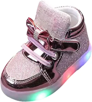 Baby Boys Girls Kids Solid Color Shining Light Up Shoes Toddler Infant Children Sequin Casual Kids Girl Shoes