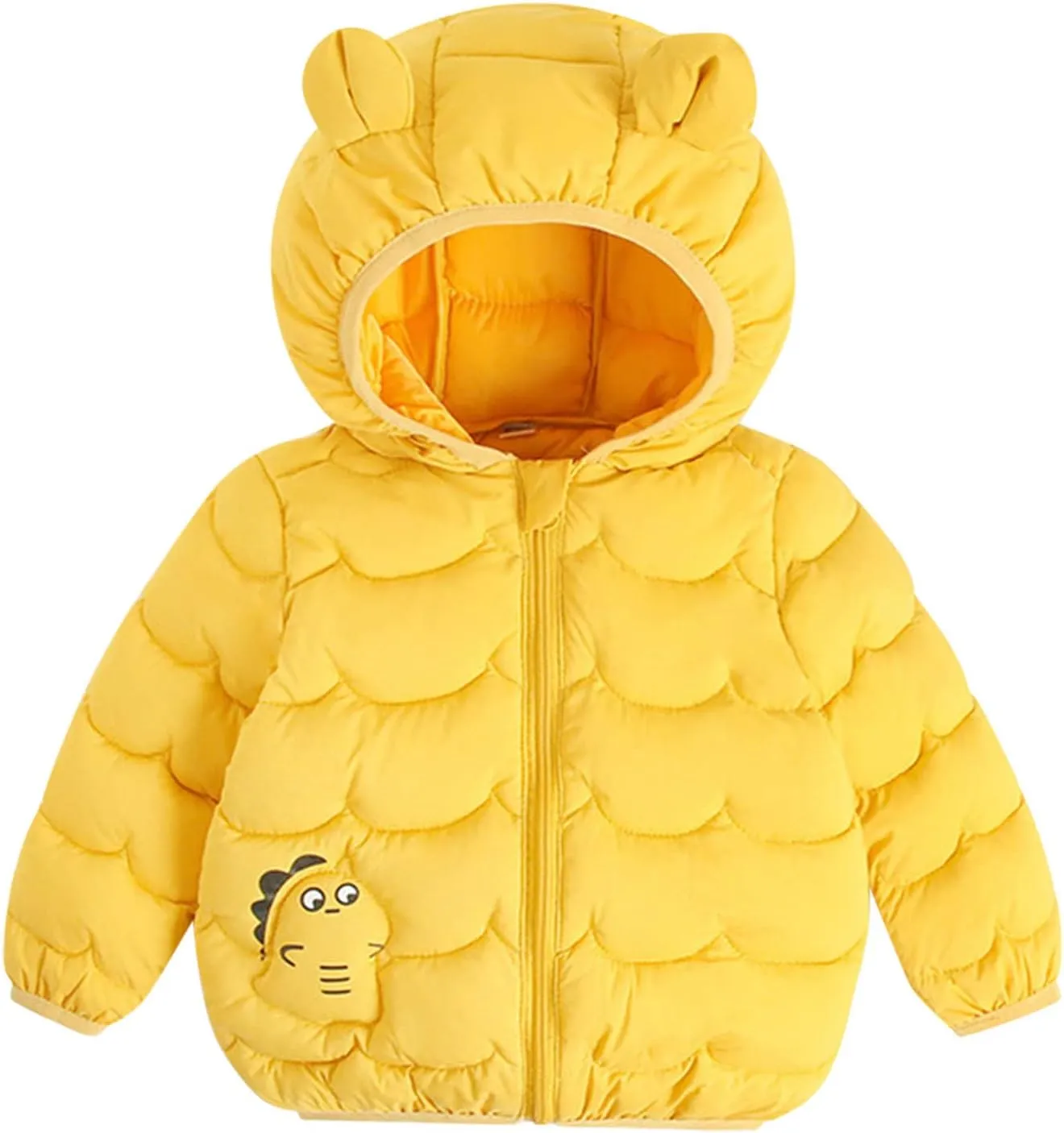 Baby Boys Girls Winter Coats Toddler Bear Hoods Down Jacket Infant Kids Dinosaur Light Puffer Padded Outwear