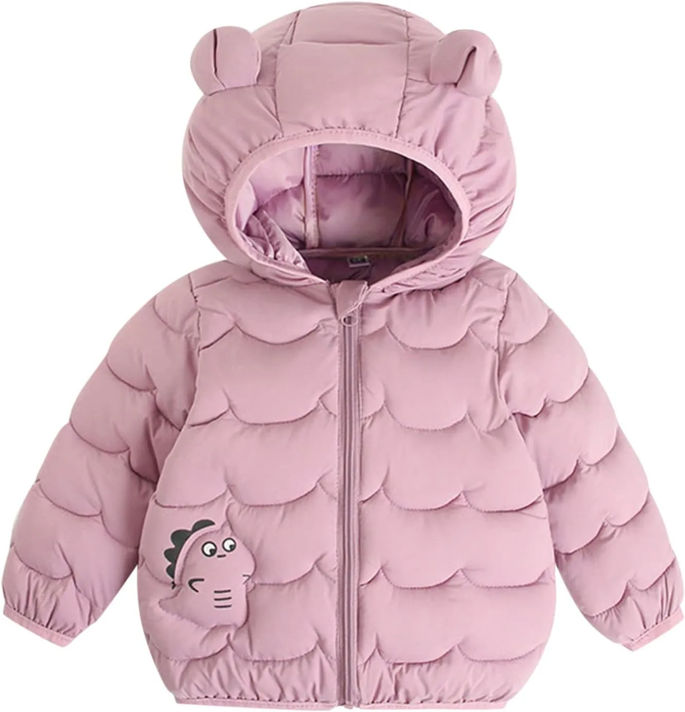 Baby Boys Girls Winter Coats Toddler Bear Hoods Down Jacket Infant Kids Dinosaur Light Puffer Padded Outwear