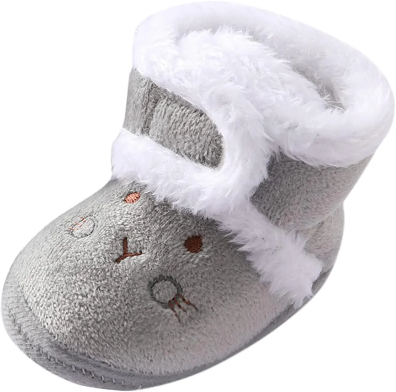 Baby Fleece Booties Newborn First Walkers Shoes Infant Girls Boys Warm Winter Shoes Cute Bear Snow Booties