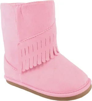 Baby-Girls Suede Western Boots with Fringe Infant Toddler Walking Shoes Cowboy Cowgirl Moccasin