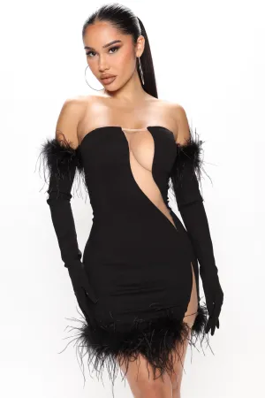 Baddie Alert Mini Dress Set - Black