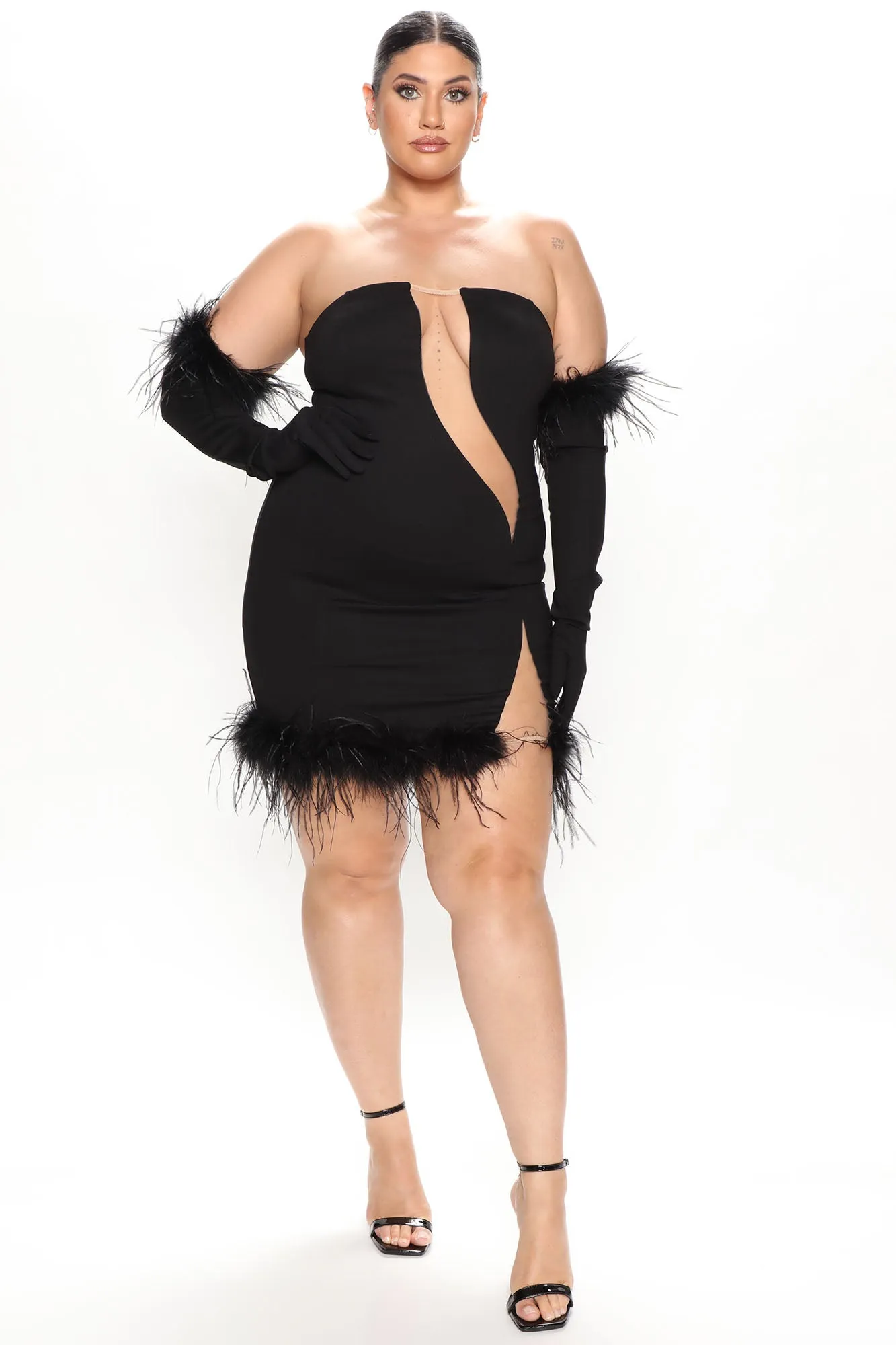 Baddie Alert Mini Dress Set - Black