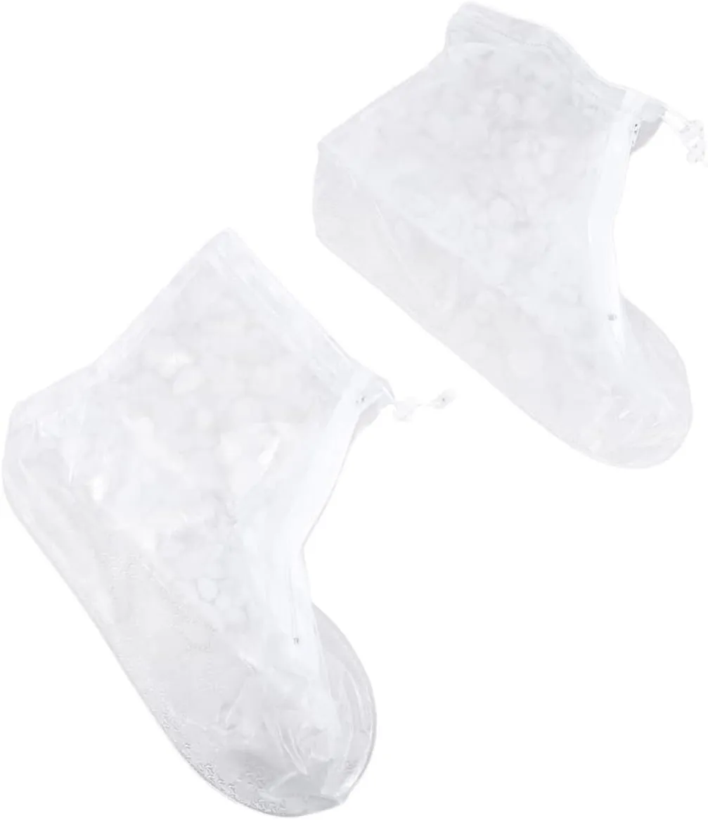 BESPORTBLE 2 Pairs Rainproof Shoe Covers Rain Shoe Covers Overshoes Waterproof Shoe Protector High Top Water Shoes