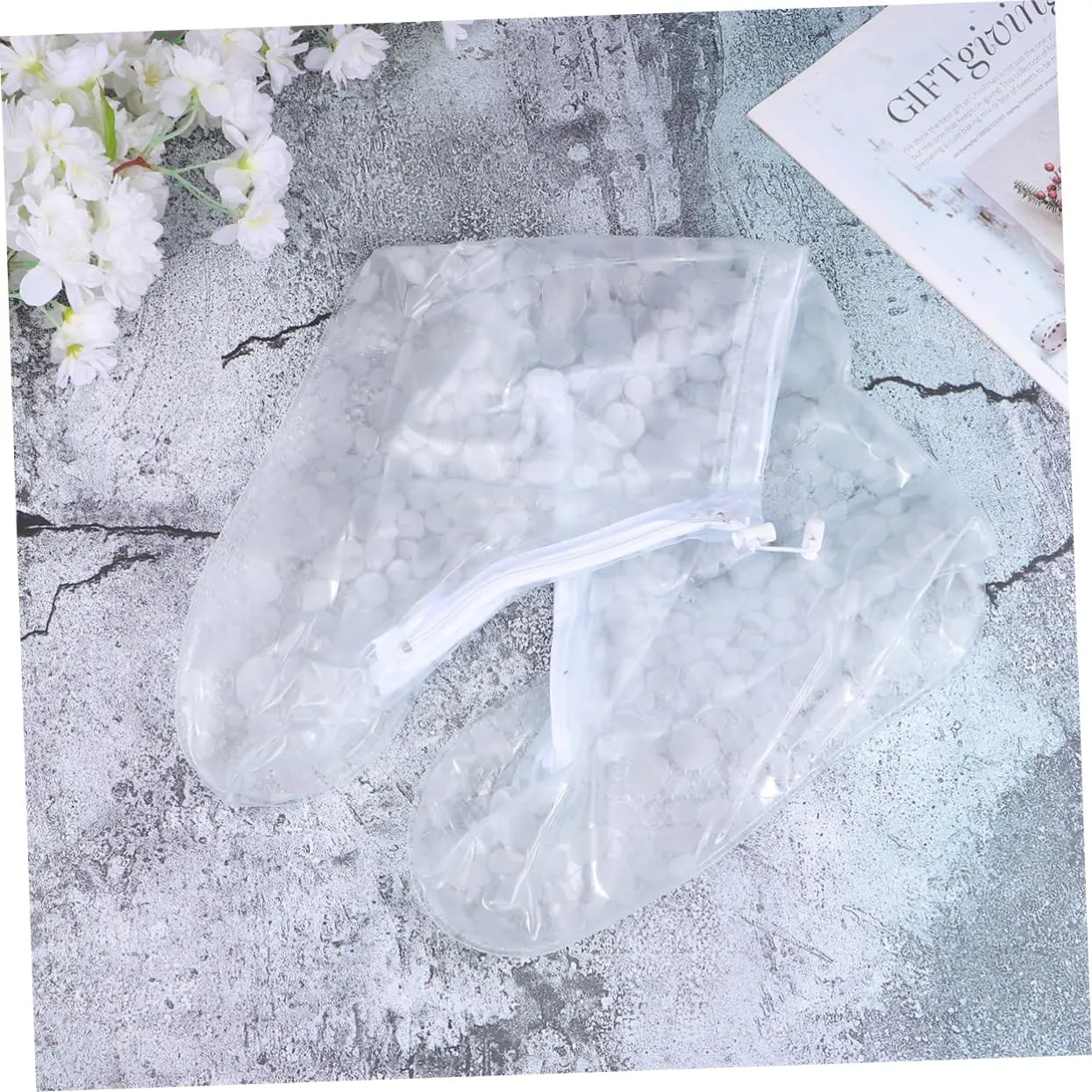 BESPORTBLE 2 Pairs Rainproof Shoe Covers Rain Shoe Covers Overshoes Waterproof Shoe Protector High Top Water Shoes