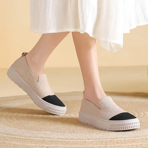 binfenxie- Women Minimalist Slip-On Casual Sneakers