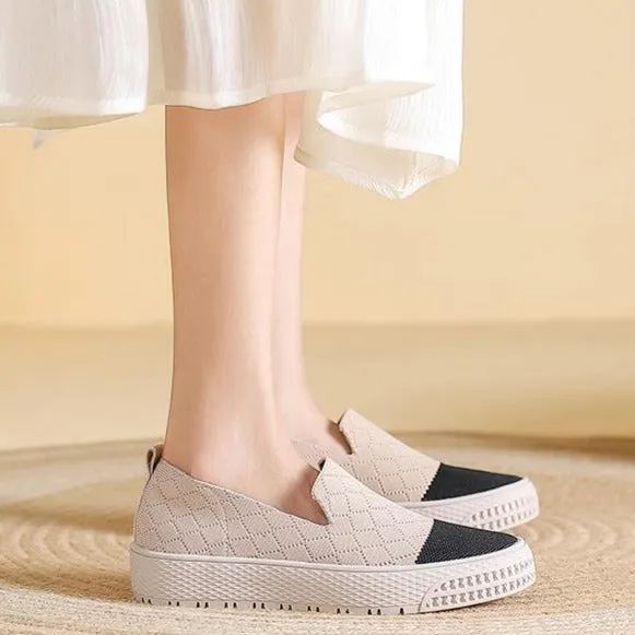 binfenxie- Women Minimalist Slip-On Casual Sneakers