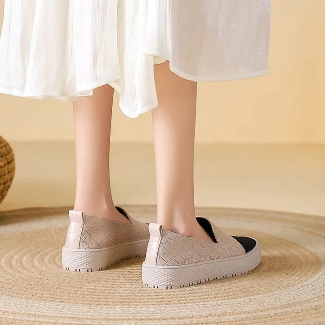 binfenxie- Women Minimalist Slip-On Casual Sneakers