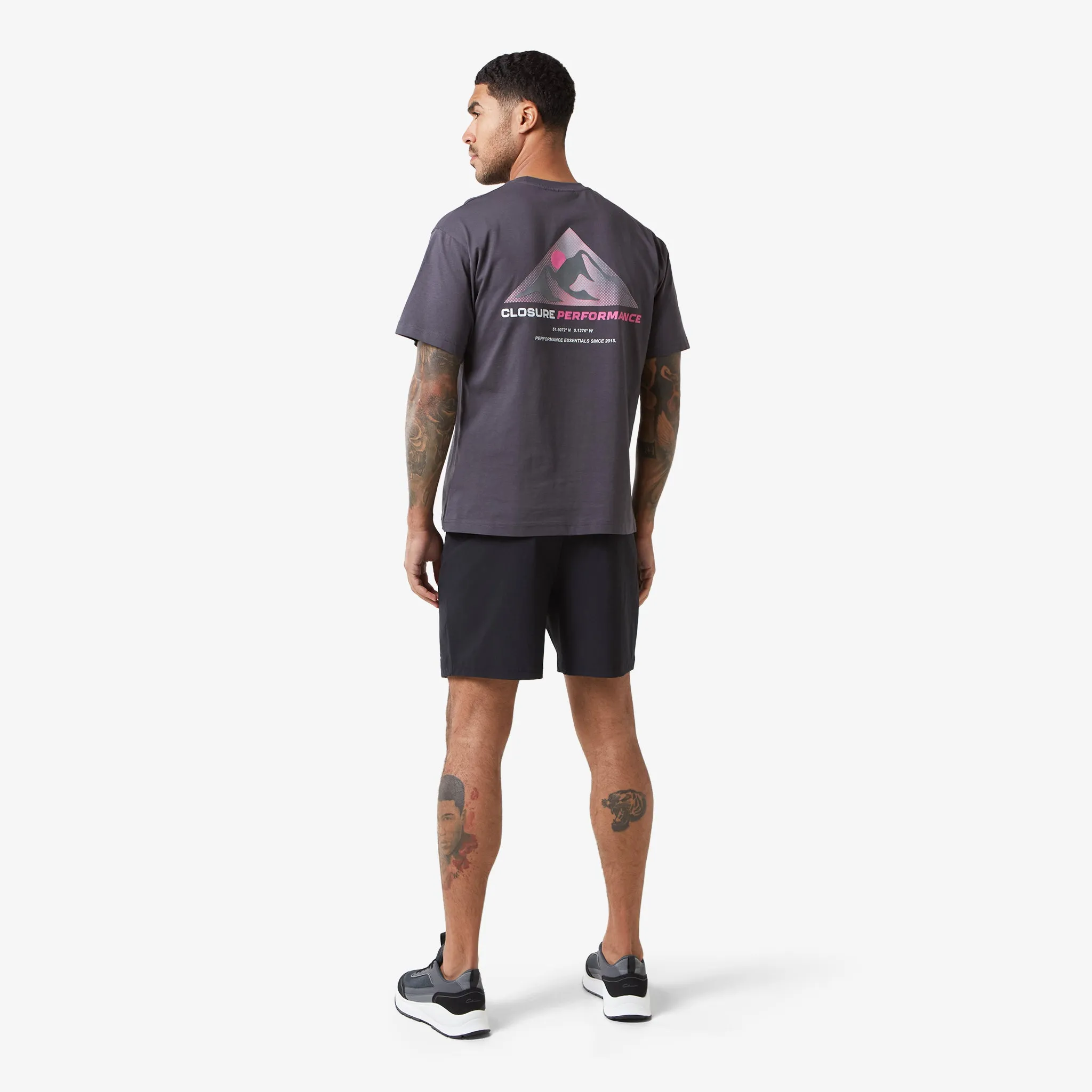 Bitmap Mountain Logo T-Shirt | Grey