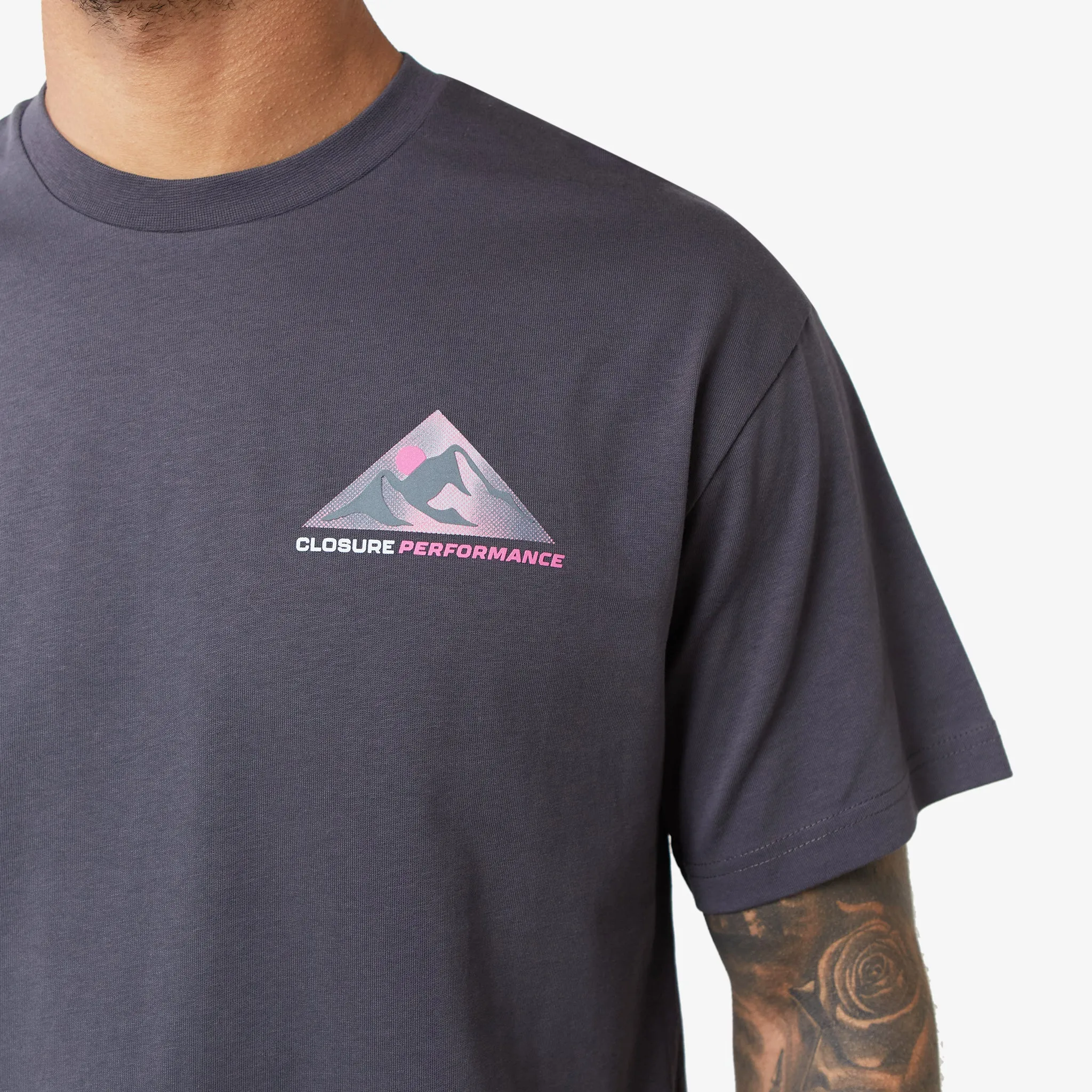 Bitmap Mountain Logo T-Shirt | Grey