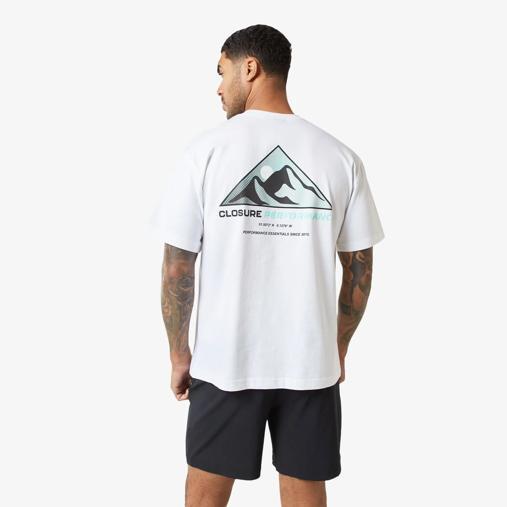 Bitmap Mountain Logo T-Shirt | White