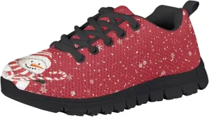 Boy Girls Tennis Shoe Sport Running Shoe Christmas Sneaker Lightweight Breathable Lace Up Mesh Athletic Shoe US11-5