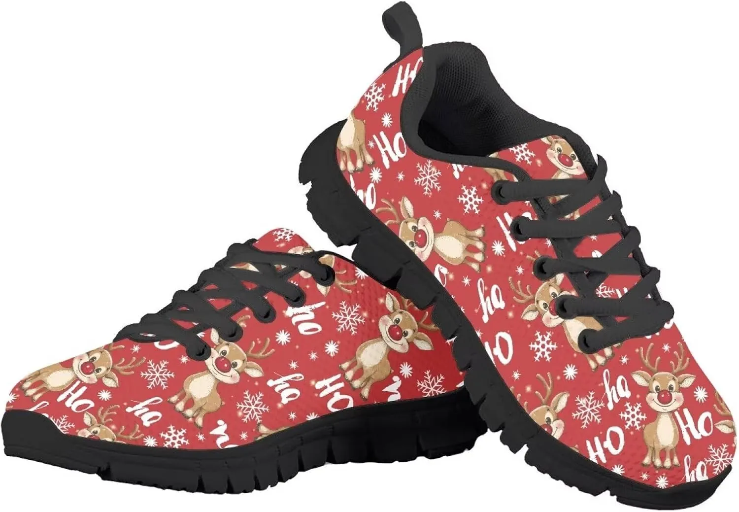 Boy Girls Tennis Shoe Sport Running Shoe Christmas Sneaker Lightweight Breathable Lace Up Mesh Athletic Shoe US11-5