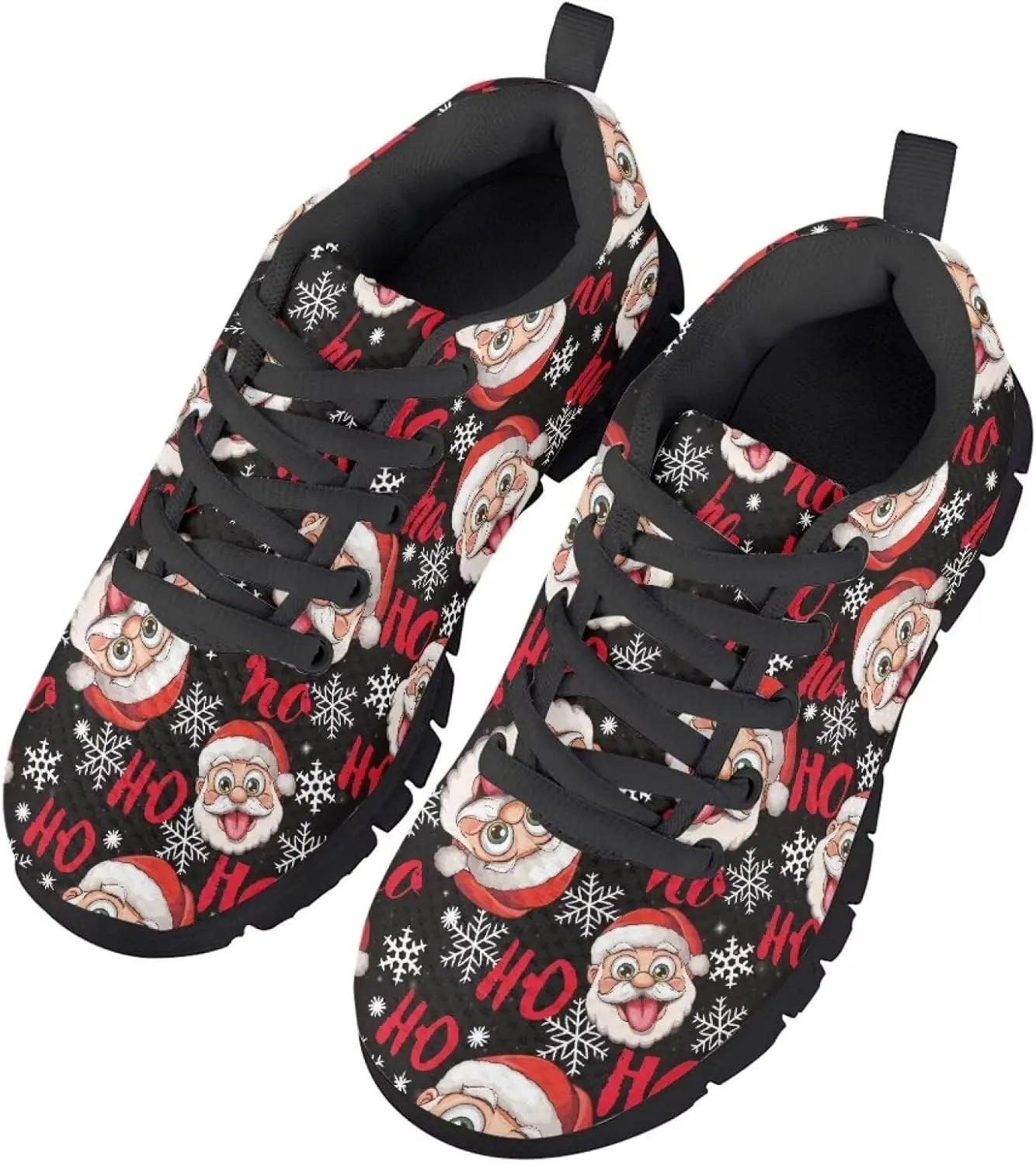 Boy Girls Tennis Shoe Sport Running Shoe Christmas Sneaker Lightweight Breathable Lace Up Mesh Athletic Shoe US11-5