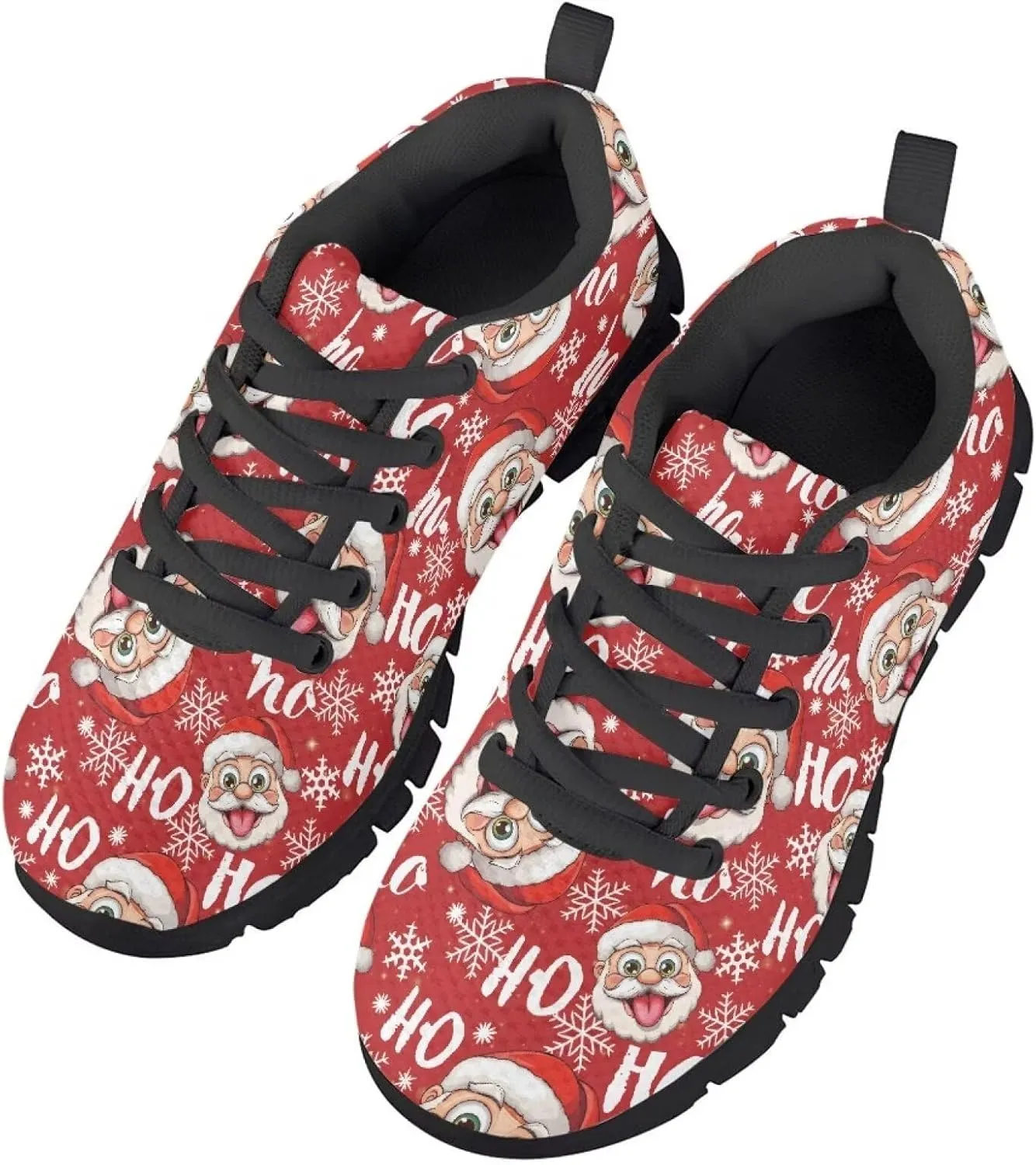Boy Girls Tennis Shoe Sport Running Shoe Christmas Sneaker Lightweight Breathable Lace Up Mesh Athletic Shoe US11-5