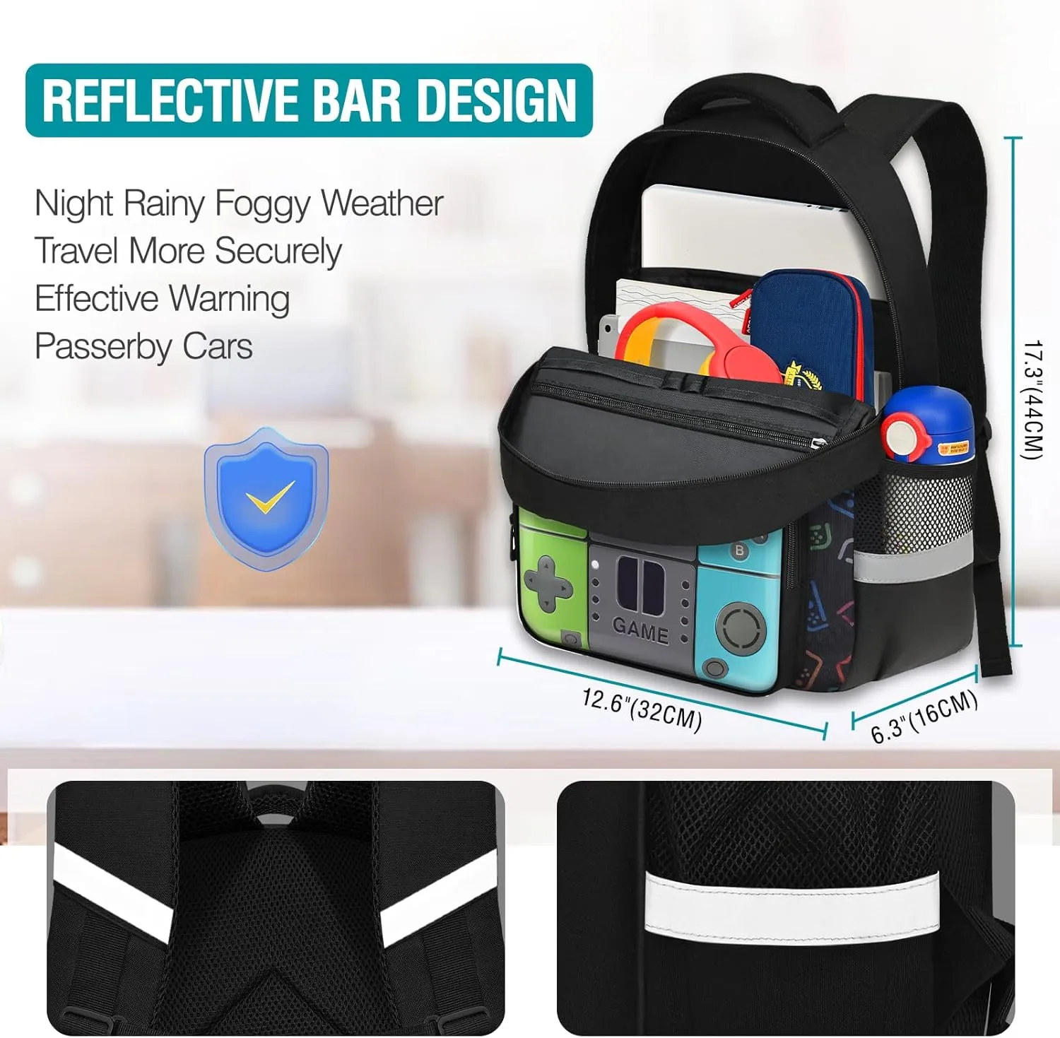 Boys Backpack For School Kids Backpack Set With Lunch Box Pencil Case,Game Schoolbag Children Teens Elementary Middle College Student Bookbag Travel Rucksack Laptop Daypacks