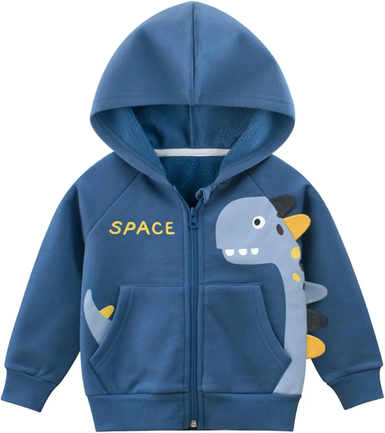 Boys Zip-up Dinosaur Hoodies Toddler Light Jackets Zipper Sweatshirt