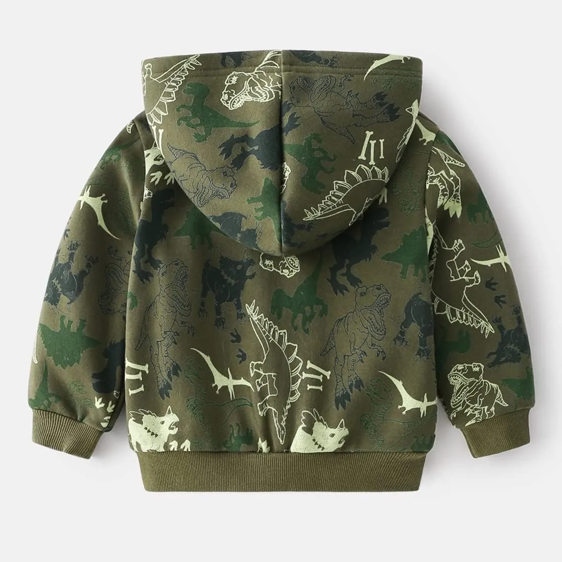 Boys Zip-up Dinosaur Hoodies Toddler Light Jackets Zipper Sweatshirt