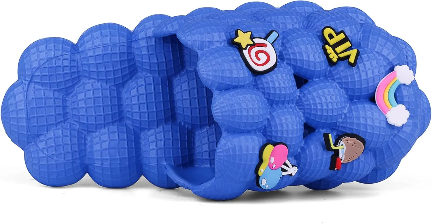 Bubble Slides for Kids Boys Girls Funny Lychee Slipper Sandals for Beach Pool Bedroom Bath