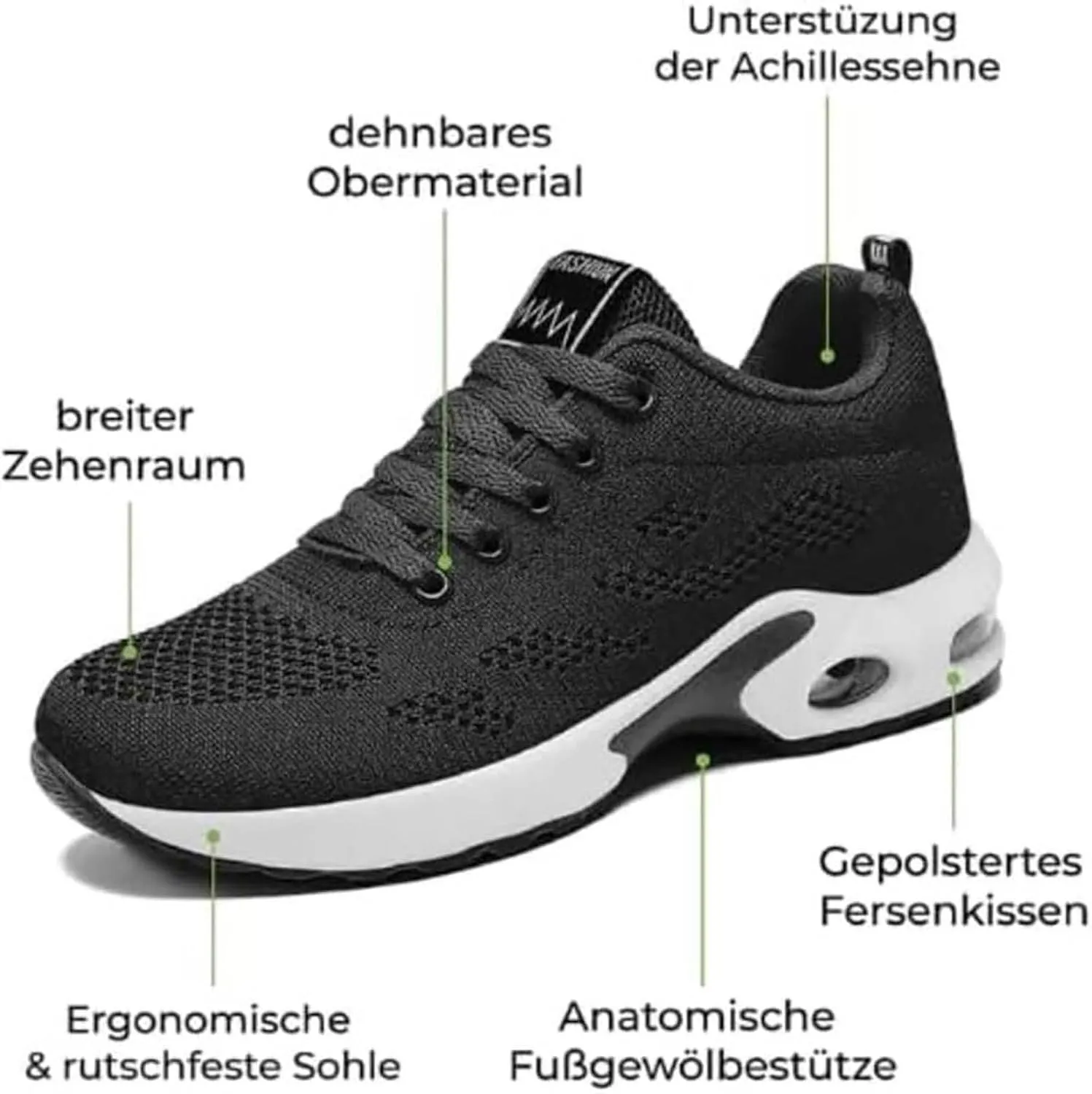Cathalem Musabela Orthopedic Shoes for Women Mesh Up Stretch Platform Sneakers Arch Support Air Cushion Slip-On Walking Shoes