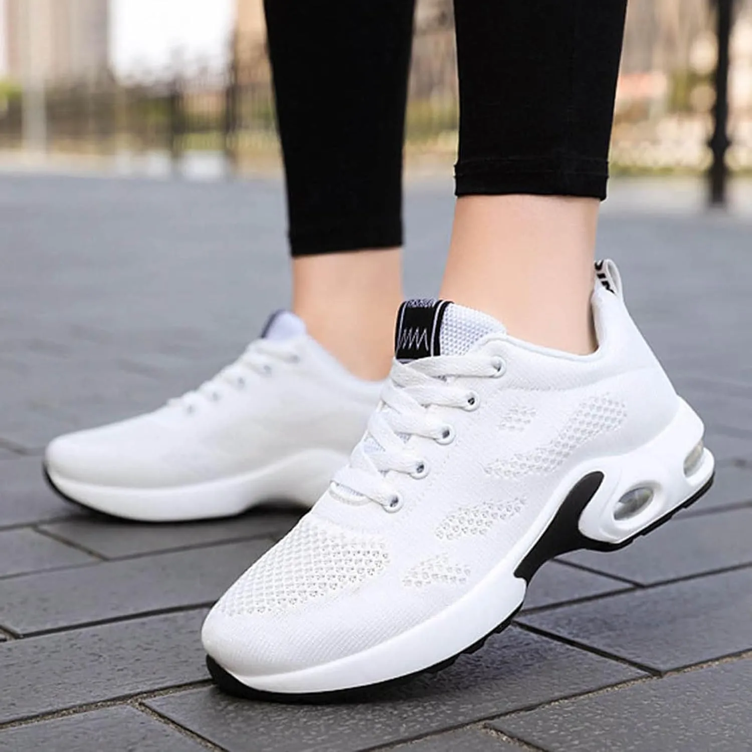 Cathalem Musabela Orthopedic Shoes for Women Mesh Up Stretch Platform Sneakers Arch Support Air Cushion Slip-On Walking Shoes