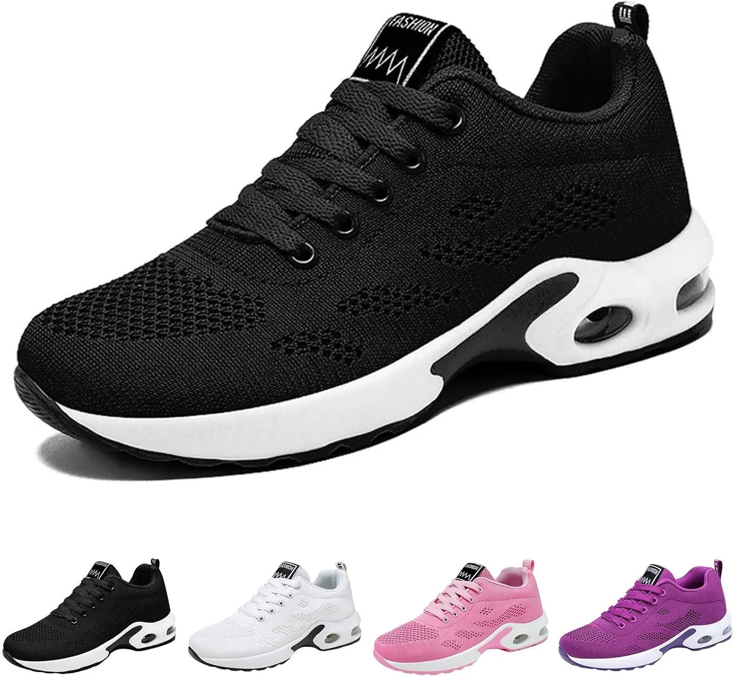 Cathalem Musabela Orthopedic Shoes for Women Mesh Up Stretch Platform Sneakers Arch Support Air Cushion Slip-On Walking Shoes
