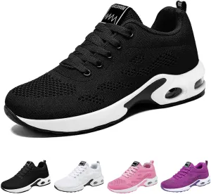 Cathalem Musabela Orthopedic Shoes for Women Mesh Up Stretch Platform Sneakers Arch Support Air Cushion Slip-On Walking Shoes