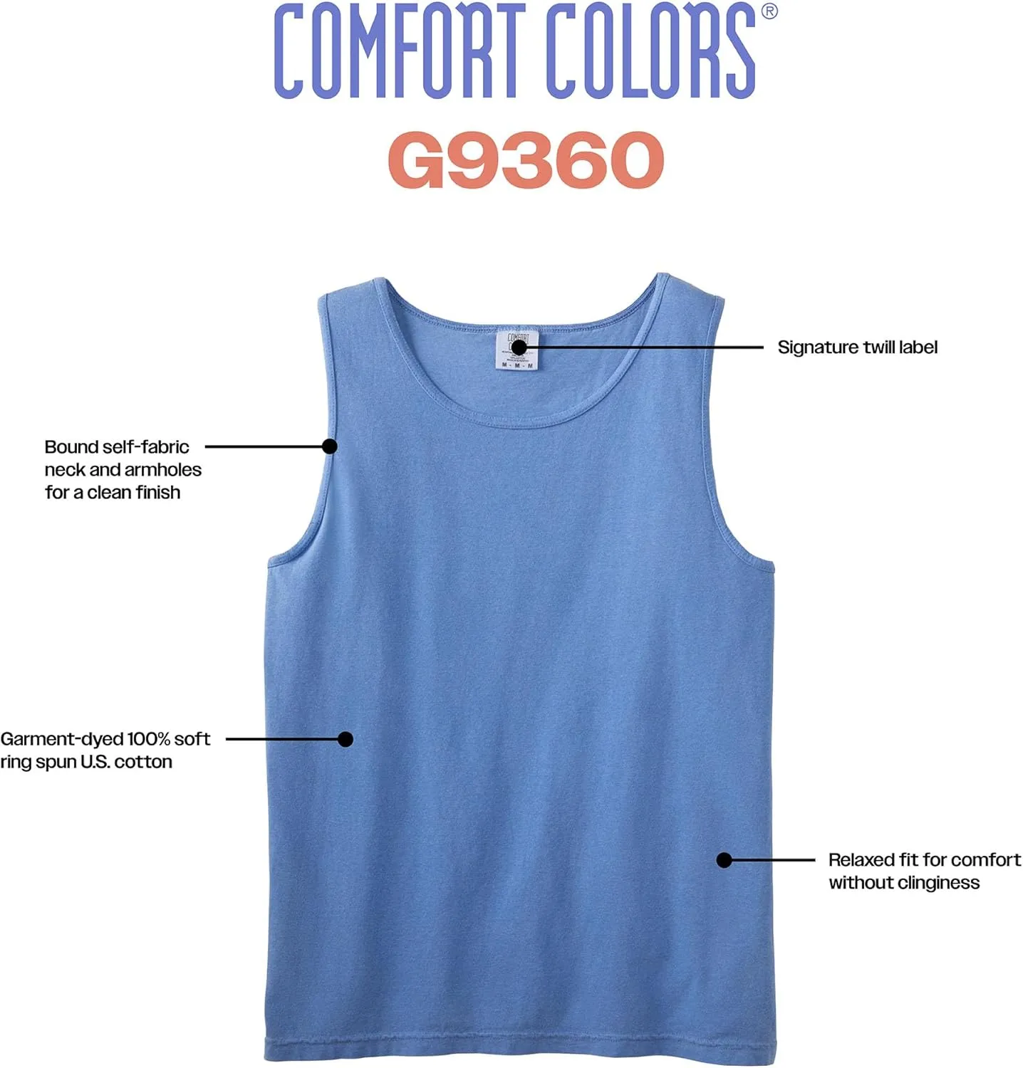 Comfort Colors Adult Tank Top, Style G9360