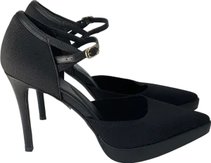 cosy island Black Sexy Strapped Stiletto Pumps UK 11 EU 45 