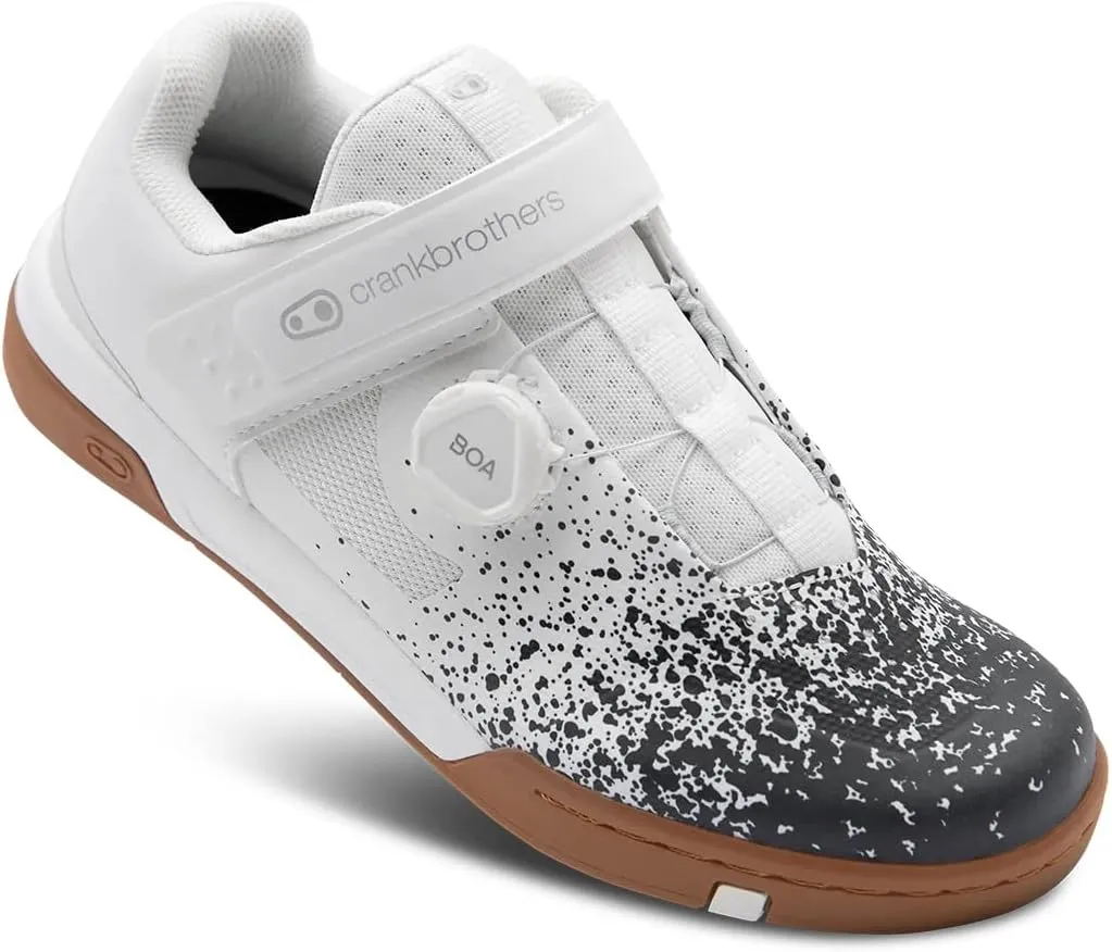 Crank Brothers Stamp BOA Shoes - Black/White - Gum - 9