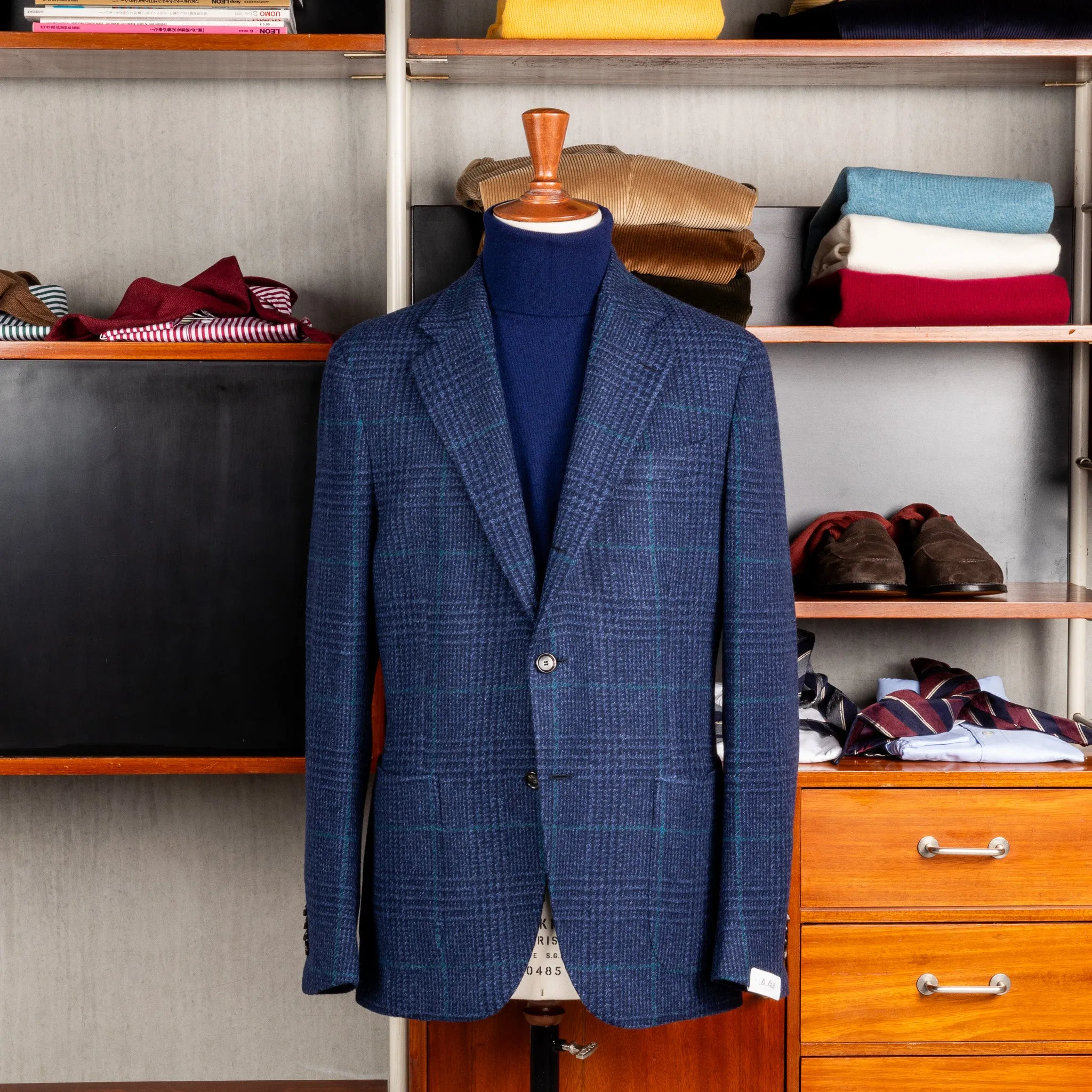 De Petrillo Posillipo Jacket Prince of Wales Navy