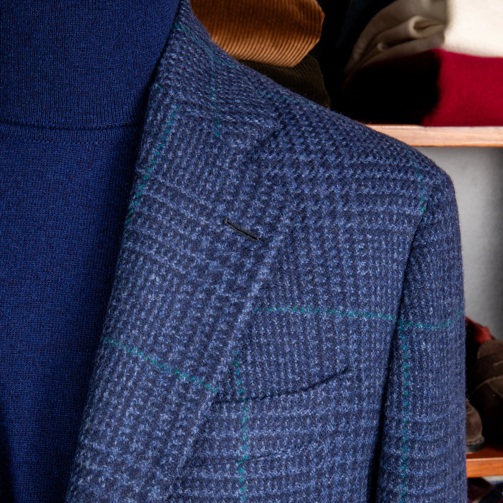 De Petrillo Posillipo Jacket Prince of Wales Navy