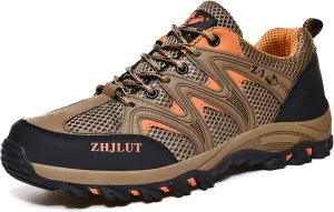 Ellniges]Men's Lightweight Waterproof Hiking Shoes | Comfortable Breathable Outdoor Walking ers for Spring/Summer | for Climbing, Running, and TravelLightweight & Waterproof Brown