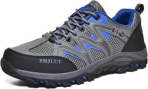 Ellniges]Men's Lightweight Waterproof Hiking Shoes | Comfortable Breathable Outdoor Walking ers for Spring/Summer | for Climbing, Running, and TravelLightweight & Waterproof Grey