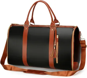 Expandable Duffle Bag for Travel with Garment Organizer & Shoe Pocket  Carry-On Approved Overnight Duffel for Men and Women, Perfect for Weekend Getaways or Business Travel