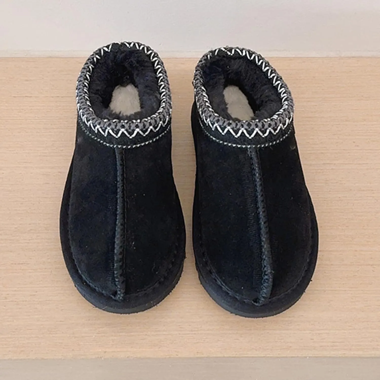 Fashion Winter Plush Platform Boots Little Kids Ankle Boots Toddler Kids Wool Lined Slippers Girls Boys Outdoor Warm Indoor Home Anti-slip Trendy Mini Boots
