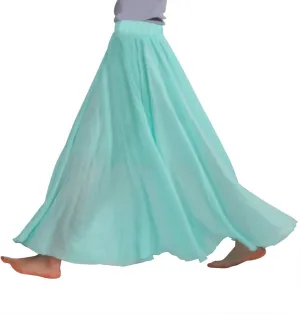 FEOYA Maxi Skirts for Women Cotton Linen Bohemian Long Skirt Two Layer Swing A-Line Flowy Skirt