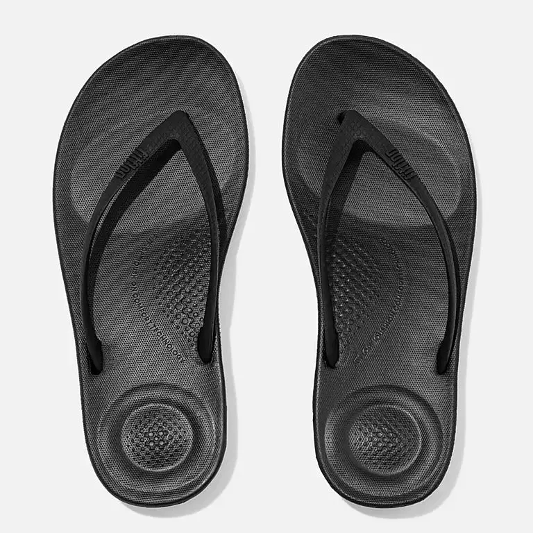 Fitflop - Iqushion Ergonomic Flip-Flops - All Black