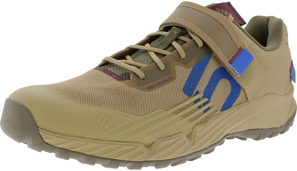 Five Ten Trailcross Mountain Clipless Shoes - Men's, Beige Tone/Blue Rush/Orbit Green, 12