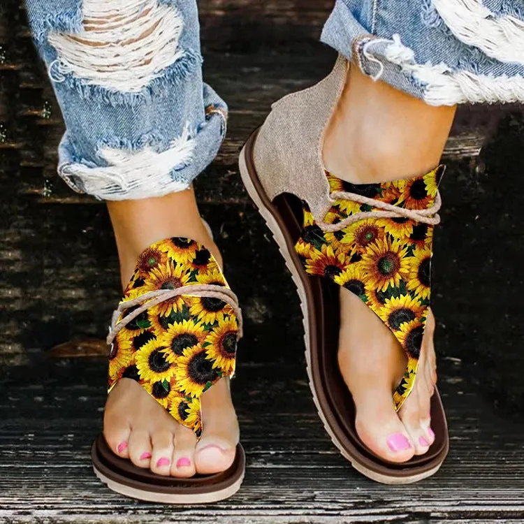 Flip-flops Back Zipper Leopard Print Casual Light Beach Sandals