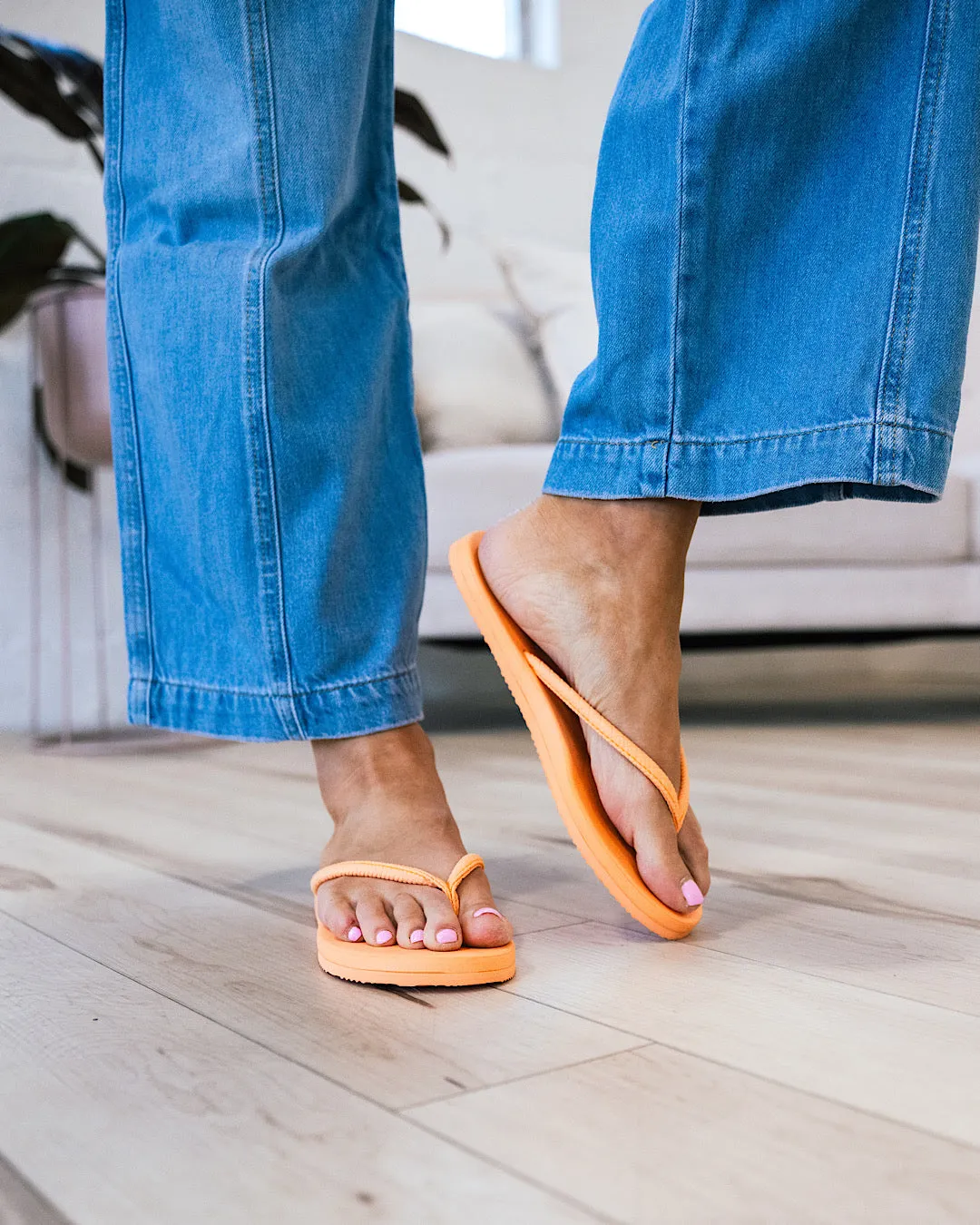 Flojos Fiesta Flip Flops - Orange FINAL SALE